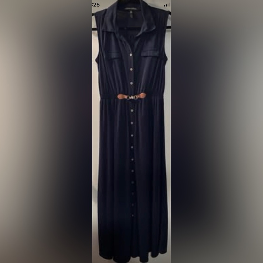 Elegant “Always Indigo” Navy Blue long dress Size Med P